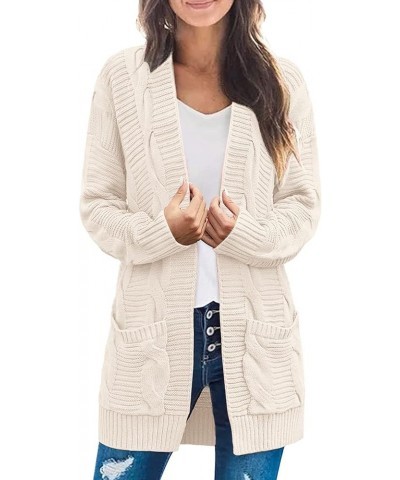 Women's Lightweight Cardigan Coat Long Sleeve Winter Clothes Loose Casual Chunky Knit Open Front Sweater Outerwear Beige 2 $1...