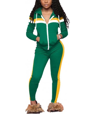 Two Piece Outfits For Women Jogging Suits 6548 Green $22.87 Activewear