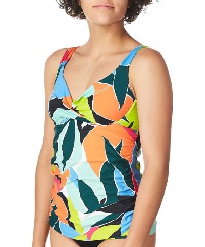 Women's Standard Underwire Tankini Multi Print $13.21 Swimsuits