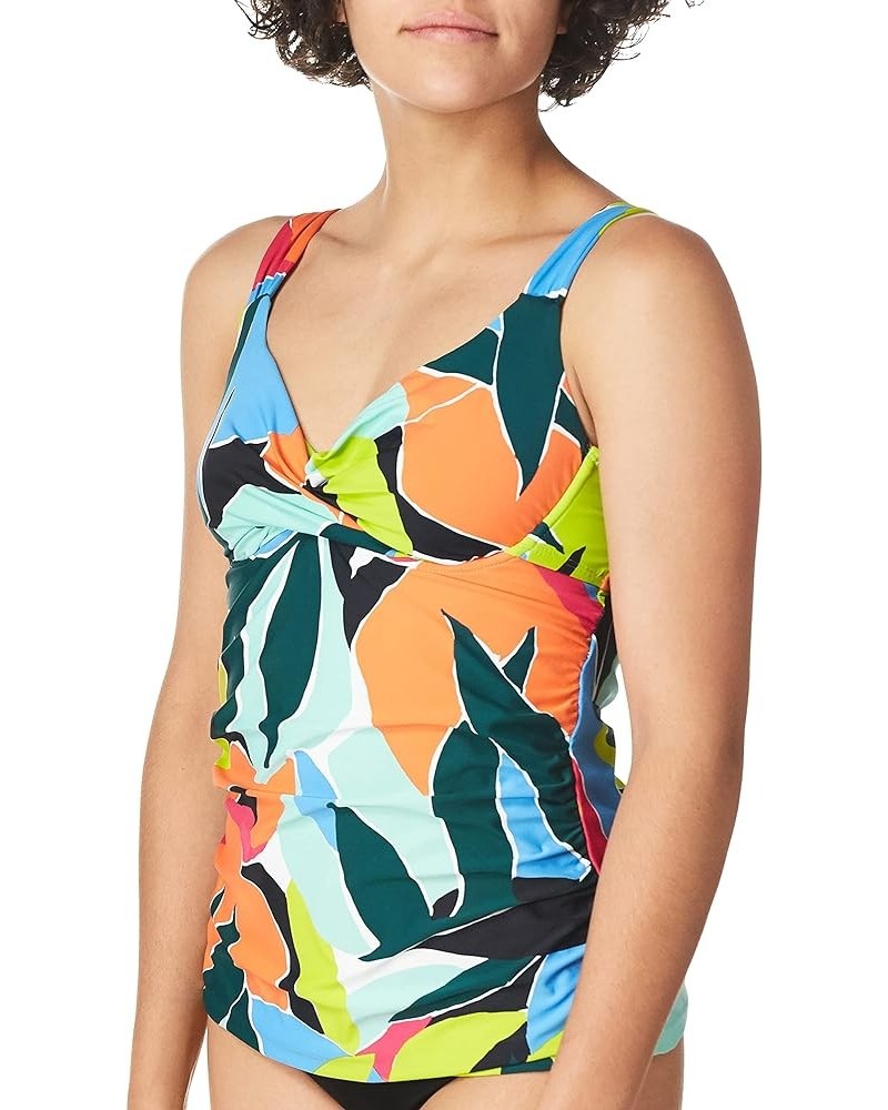 Women's Standard Underwire Tankini Multi Print $13.21 Swimsuits