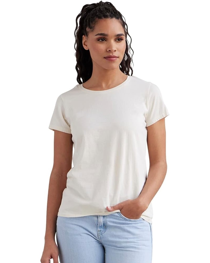 Women's 100% Organic Pima Cotton Short Sleeve Relaxed Crew Neck T-Shirt Undyed $17.18 T-Shirts