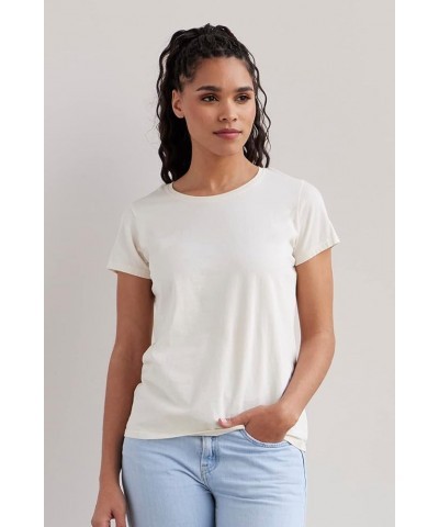 Women's 100% Organic Pima Cotton Short Sleeve Relaxed Crew Neck T-Shirt Undyed $17.18 T-Shirts