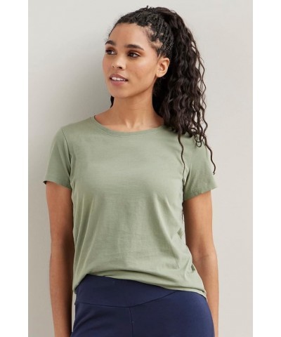 Women's 100% Organic Pima Cotton Short Sleeve Relaxed Crew Neck T-Shirt Undyed $17.18 T-Shirts