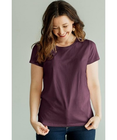 Women's 100% Organic Pima Cotton Short Sleeve Relaxed Crew Neck T-Shirt Undyed $17.18 T-Shirts