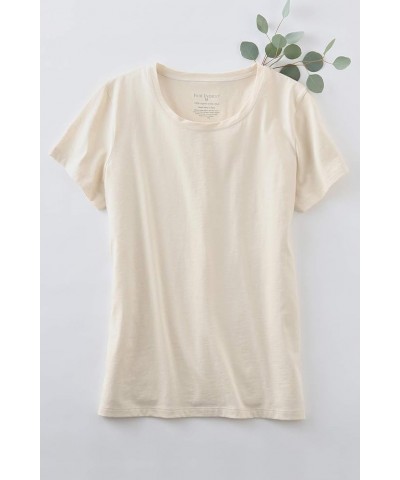 Women's 100% Organic Pima Cotton Short Sleeve Relaxed Crew Neck T-Shirt Undyed $17.18 T-Shirts