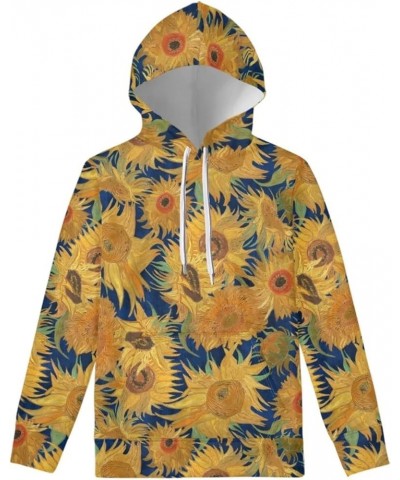 Women Casual Hoodie Long Sleeve Sweatshirt with Pocket Van Gogh Sunflower $8.54 Hoodies & Sweatshirts