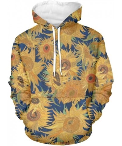 Women Casual Hoodie Long Sleeve Sweatshirt with Pocket Van Gogh Sunflower $8.54 Hoodies & Sweatshirts