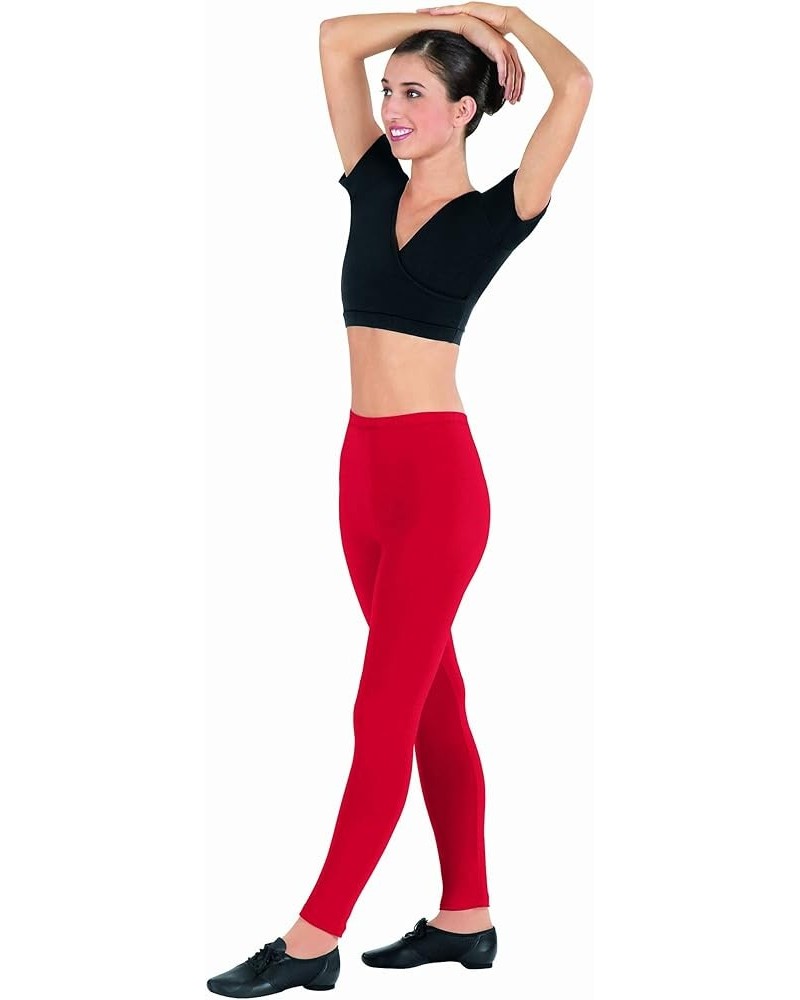 Womens Ankle Leggings with Cotton Red $15.70 Leggings