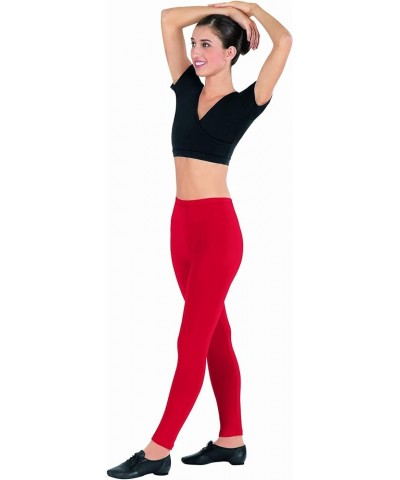 Womens Ankle Leggings with Cotton Red $15.70 Leggings