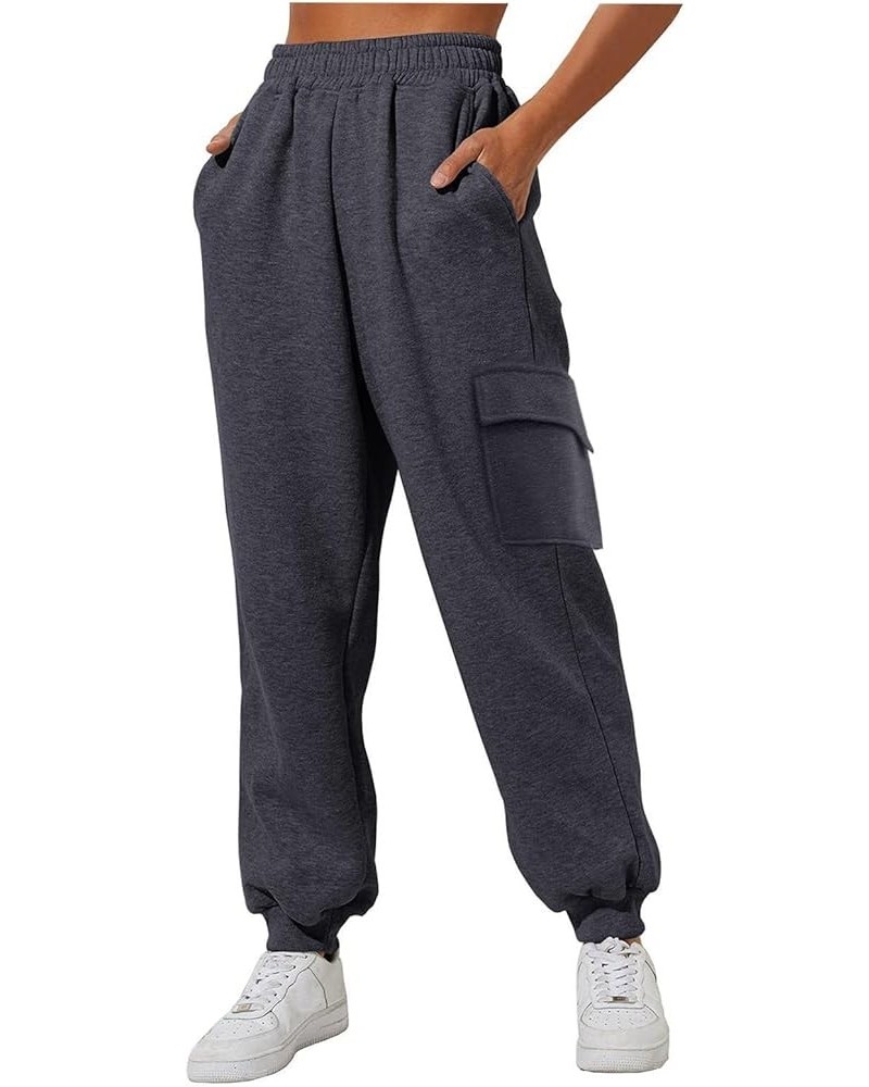 Plus Size Sweatpants for Women High Waisted Baggy Fall Winter Jogger Pants Y2k Trendy Comfy Fleece Lined Trouser with Pockets...