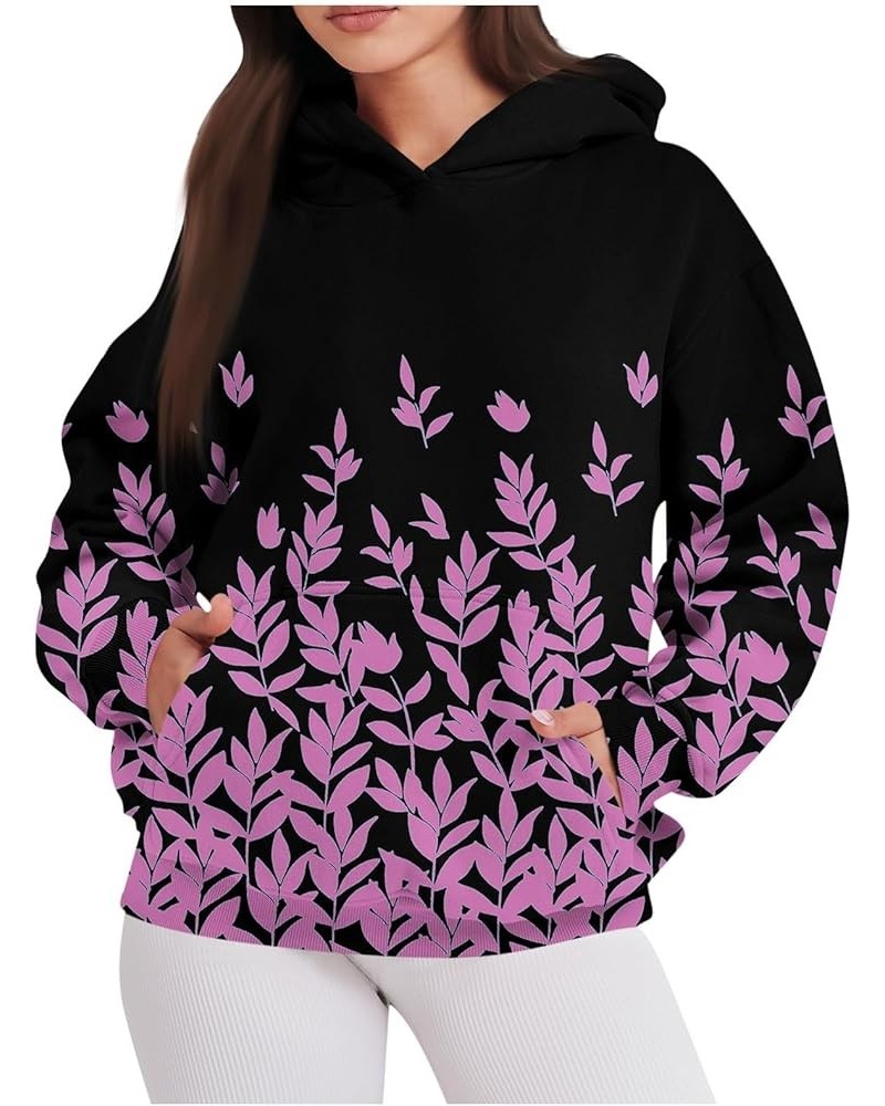 Oversized Sweatshirt for Women fleece Hoodies Fall winter basic Long sleeve Comfy pullover 2-pink $13.18 Hoodies & Sweatshirts