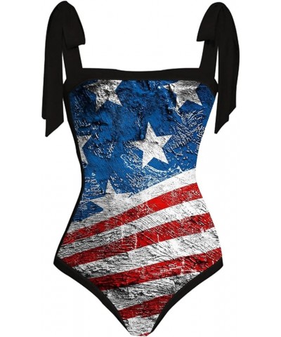 4Th of July Womens Swimsuits Sexy Tummy Control Swimsuits Two Pieces Push Up Tankini Bathing Suits Blue 3 $11.07 Swimsuits