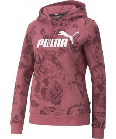 Women's Essentials+ Frozen Flower All Over Print Hoodie Red $15.10 Activewear