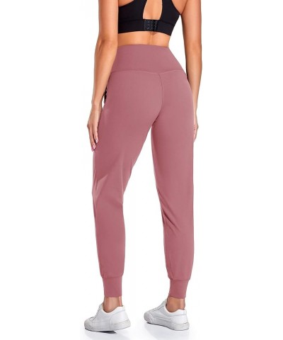 Women's Joggers High Waist Yoga Pockets Sweatpants Sport Workout Pants Misty Rose $10.50 Activewear