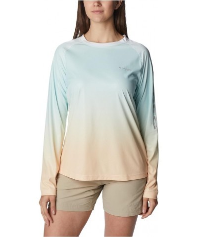 Women's Printed Tidal Deflector Long Sleeve Cocoa Butter Gradient Large $33.60 T-Shirts