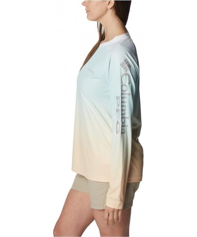 Women's Printed Tidal Deflector Long Sleeve Cocoa Butter Gradient Large $33.60 T-Shirts