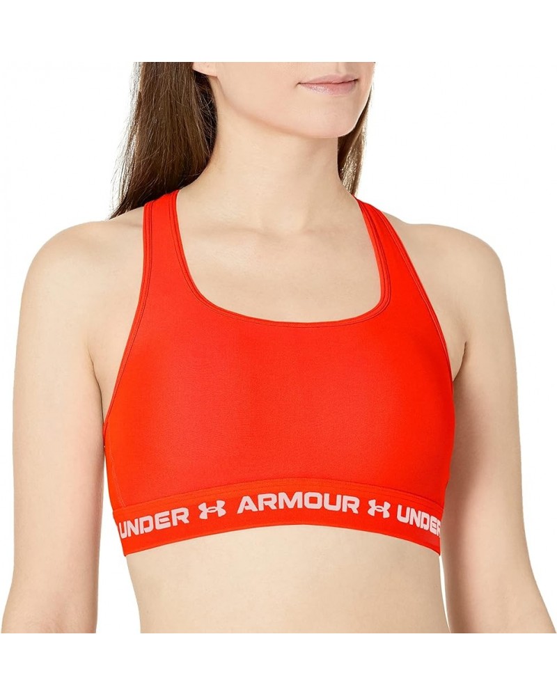 Women's Crossback Mid Impact Sports Bra Phoenix Fire (296)/White $10.03 Lingerie