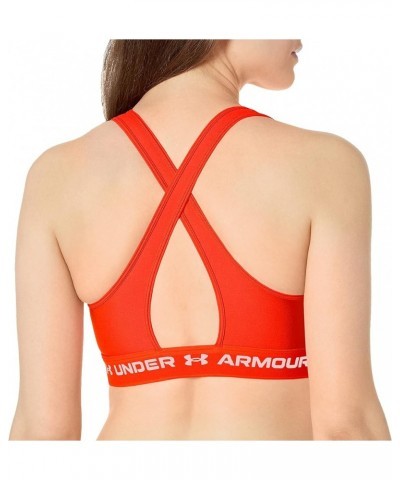 Women's Crossback Mid Impact Sports Bra Phoenix Fire (296)/White $10.03 Lingerie