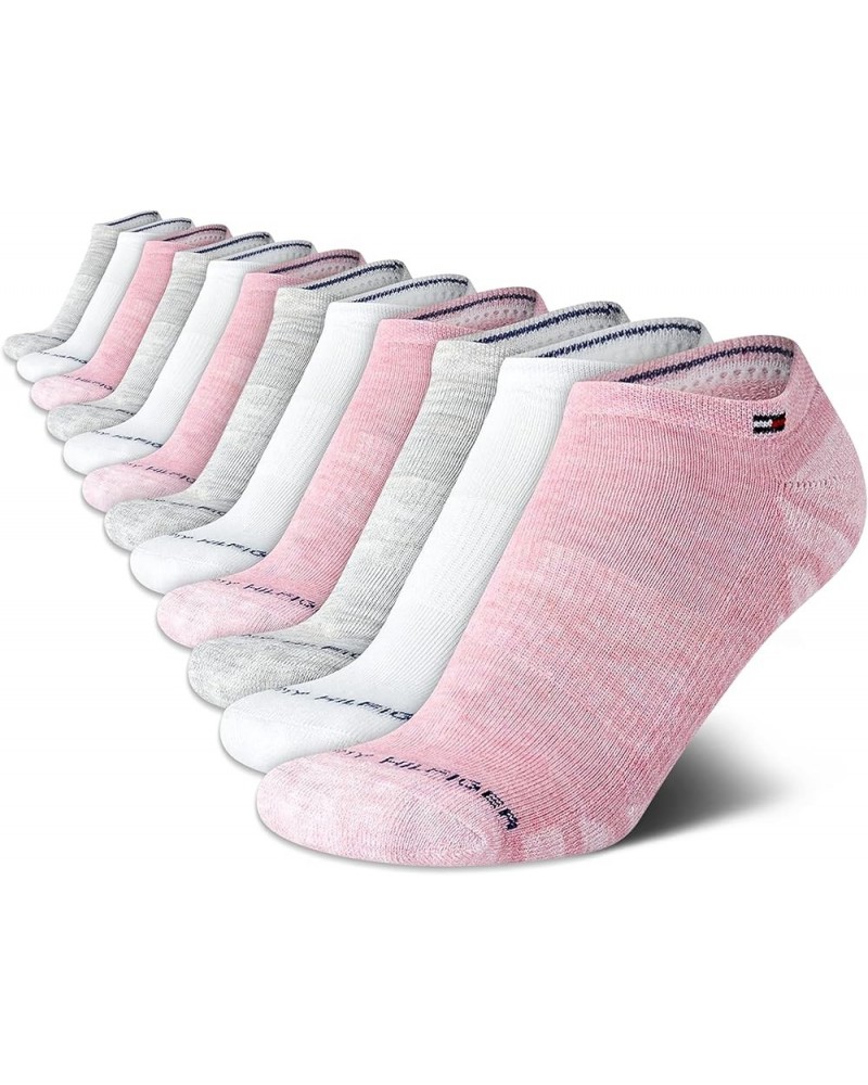 Women's Socks - Lightweight No Show Socks (12 Pack) Pink $18.92 Activewear