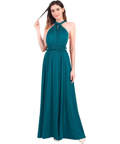 Women's Infinity Dress with Bandeau Convertible Bridesmaid Dress Long Multi-Way Wrap Transformer Cocktail Evening Gown Blue G...