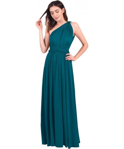 Women's Infinity Dress with Bandeau Convertible Bridesmaid Dress Long Multi-Way Wrap Transformer Cocktail Evening Gown Blue G...