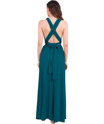 Women's Infinity Dress with Bandeau Convertible Bridesmaid Dress Long Multi-Way Wrap Transformer Cocktail Evening Gown Blue G...