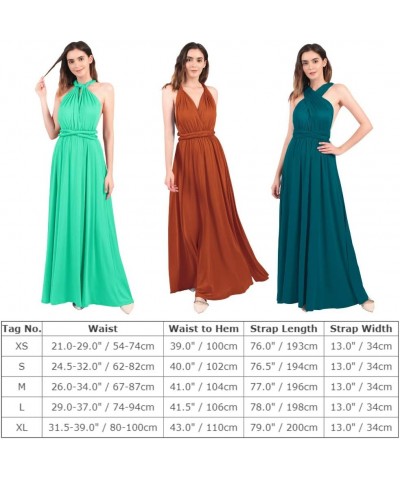 Women's Infinity Dress with Bandeau Convertible Bridesmaid Dress Long Multi-Way Wrap Transformer Cocktail Evening Gown Blue G...