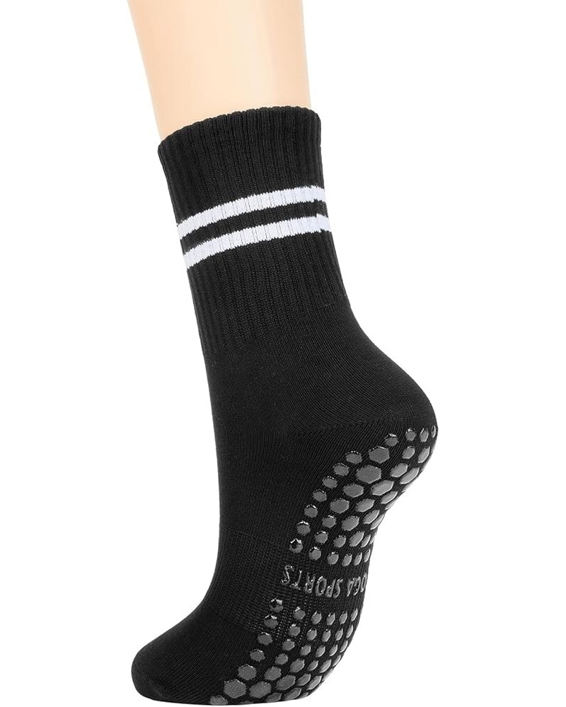 Pilates Socks with Grips for Women Yoga Socks Barre Socks Non Slip Socks 1 Pair-black $10.12 Activewear