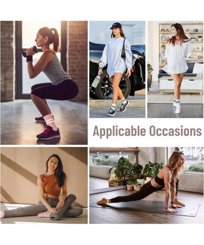 Pilates Socks with Grips for Women Yoga Socks Barre Socks Non Slip Socks 1 Pair-black $10.12 Activewear