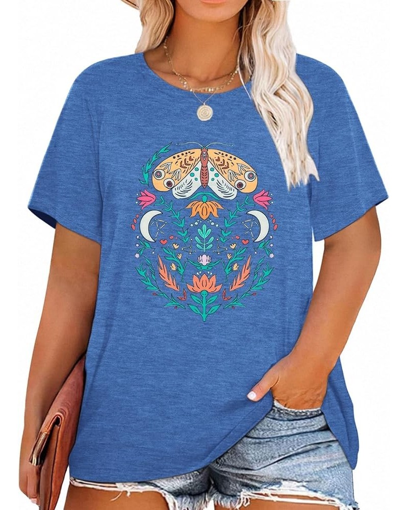 Plus Size Women Be Kind Shirts Cute Kindness Heart Blessed Graphic Tees Inspirational Teacher Tops Blue3 $16.23 T-Shirts