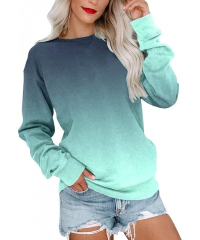 Women Sweatshirt Crew Neck sweaters Long Sleeve hoodies Block/Solid Casual Pullover Cute Lightweight Loose Tops 01-i $7.01 Ho...