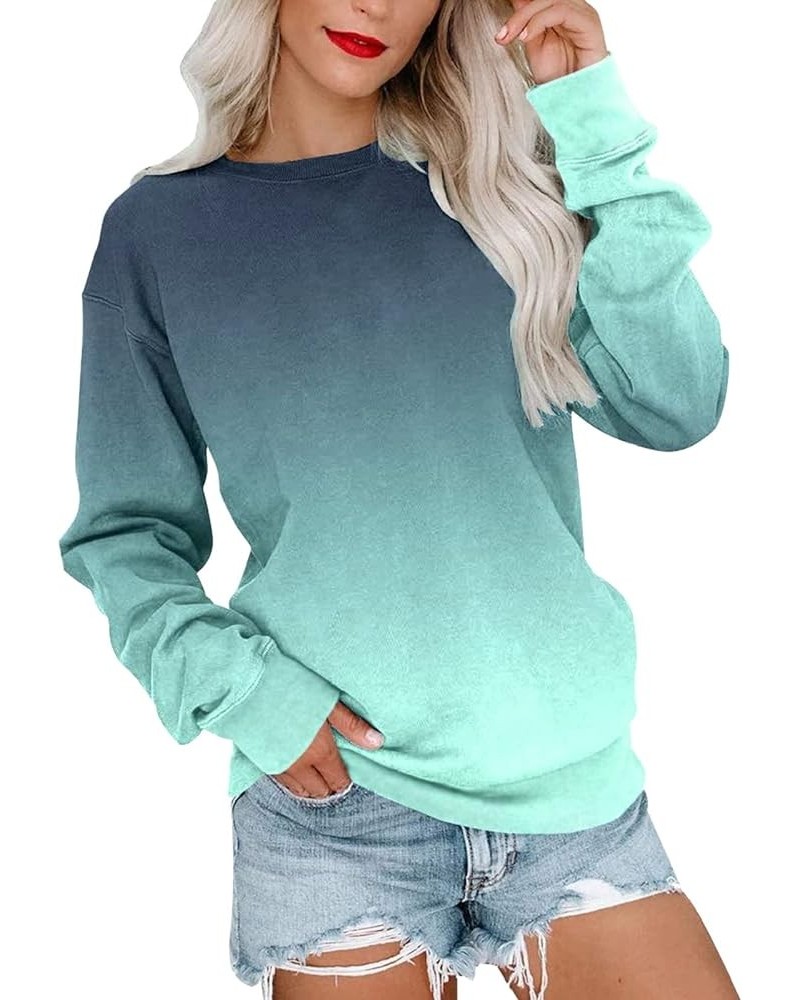 Women Sweatshirt Crew Neck sweaters Long Sleeve hoodies Block/Solid Casual Pullover Cute Lightweight Loose Tops 01-i $7.01 Ho...