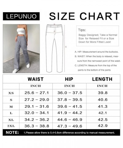 Cargo Pants for Women High Waisted Casual Pants Baggy Stretchy Wide Leg Y2K Streetwear with 6 Pockets Blue Grey $16.10 Pants