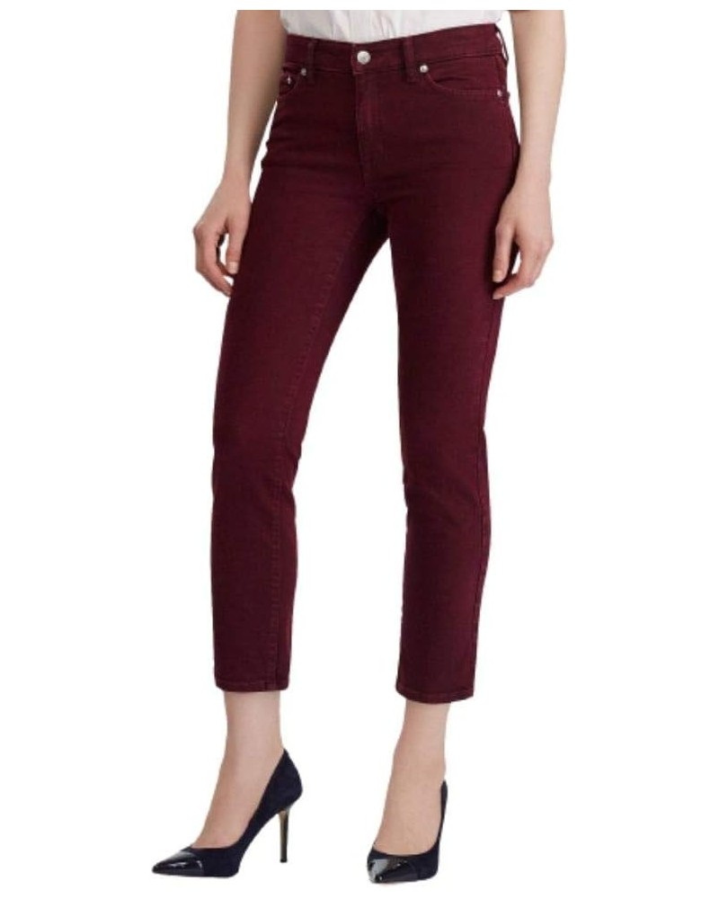 Lauren Womens Jeans Petite Straight Stretch Red 8P $30.80 Jeans