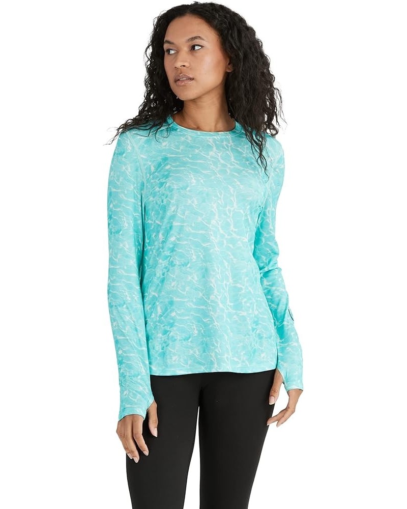 Women's Ventilator Performance Series Light Weight Long Sleeve Shirt with 4-Way Stretch Small Tropical Water Print $11.99 Act...