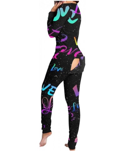 Sexy Pajamas for Women Womens Sexy V Neck Short Rompers Bodysuit Printed Bodycon Stretch Button Pajama Jumpsuit A02-black $14...