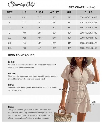 Women's Swimsuit Cover Ups Button Down Bathing Suit Coverups Bikini Beach Dress for Swimwear Beige $19.43 Swimsuits