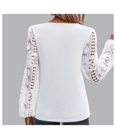 Going Out Tops Sexy Cut/Hollow One/Cold/Off Shoulder Long Sleeve Slim Fit Fashion Casual Shirts H003 White $9.24 Blouses