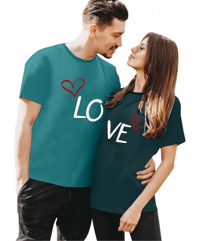 King and Queen Couples Valentines Day Shirt Novelty Short Sleeved Love Printed Tee Shirts Comfortable Lover Matching T-Shirt ...