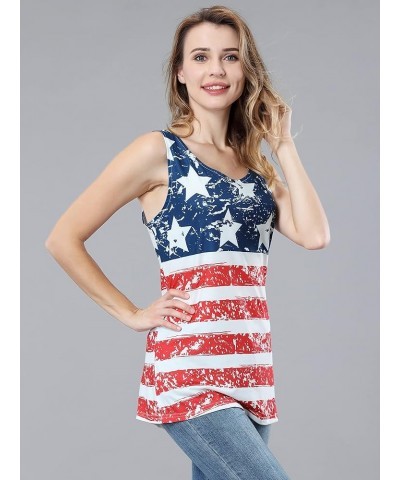 Womens 4th of July Tank Top Merica Patriotic Independence Day Shirts Cotton Sleeveless American Flag Top 347-a $8.24 Others