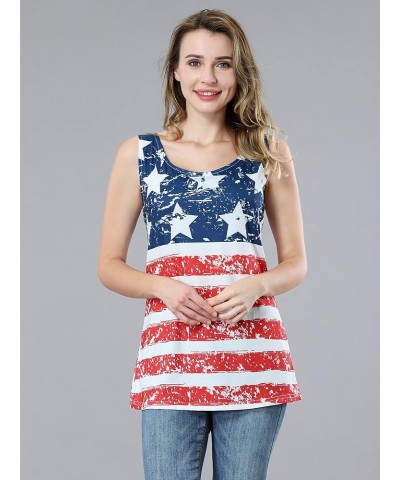 Womens 4th of July Tank Top Merica Patriotic Independence Day Shirts Cotton Sleeveless American Flag Top 347-a $8.24 Others