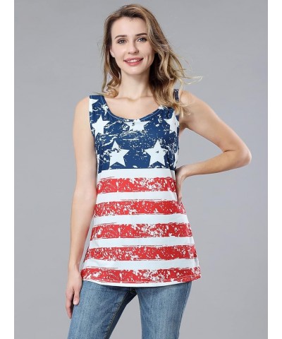 Womens 4th of July Tank Top Merica Patriotic Independence Day Shirts Cotton Sleeveless American Flag Top 347-a $8.24 Others