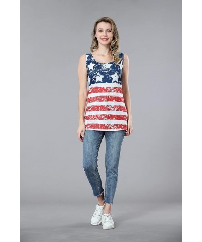 Womens 4th of July Tank Top Merica Patriotic Independence Day Shirts Cotton Sleeveless American Flag Top 347-a $8.24 Others