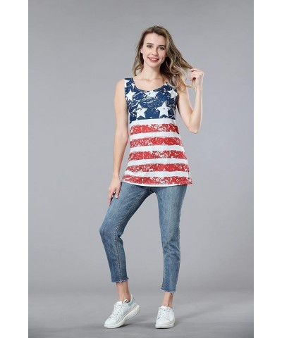 Womens 4th of July Tank Top Merica Patriotic Independence Day Shirts Cotton Sleeveless American Flag Top 347-a $8.24 Others