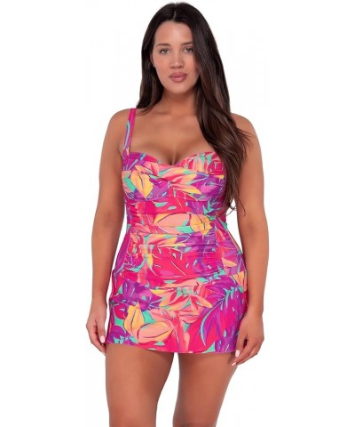 Sienna Swim Dress Women's One Piece Swimsuit Oasis Sandbar Rib $62.04 Swimsuits