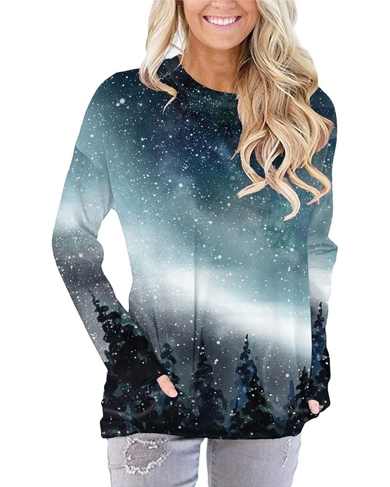 Women's Pocket Shirt Graphic Tunic Tops Sweatshirts K-green $11.21 Hoodies & Sweatshirts