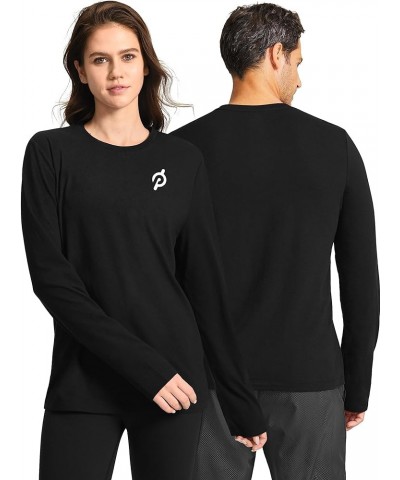 Unisex Classic Long Sleeve Shirt Black P Pocket Logo $28.09 Activewear