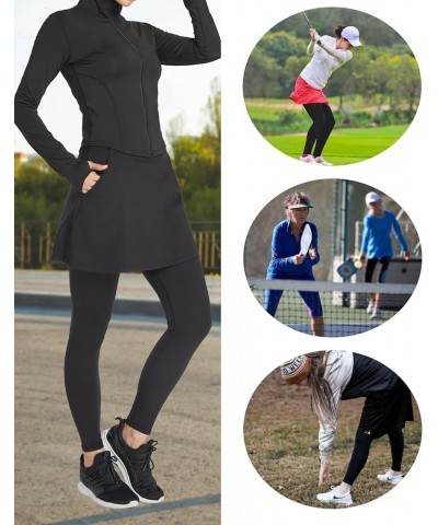 Skirt with Leggings Attached for Women Golf Skirts with Leggings Modest Skirt Leggings Tennis Skirted Leggings Flap Pocket Bl...