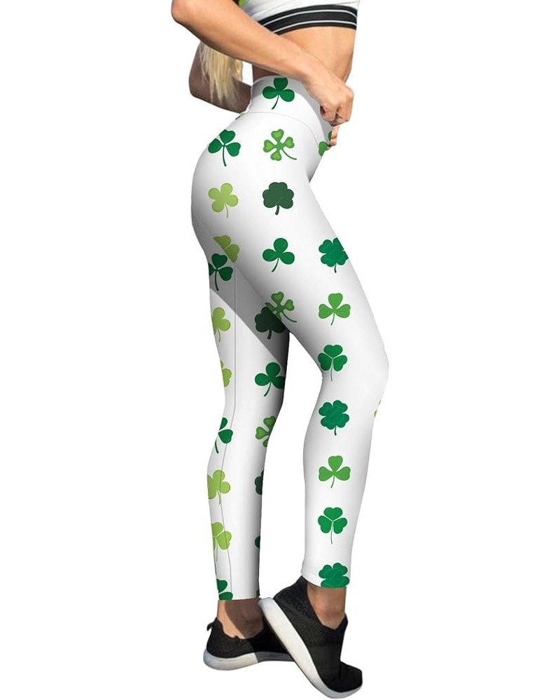 Womens St Patrick's Day Costume Women's St Day Leggings Irish Irish Sports Leggings with Soft and Slim Butt Lifts B-blue $4.6...