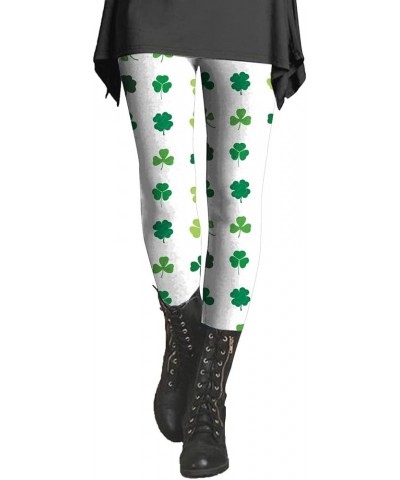 Womens St Patrick's Day Costume Women's St Day Leggings Irish Irish Sports Leggings with Soft and Slim Butt Lifts B-blue $4.6...